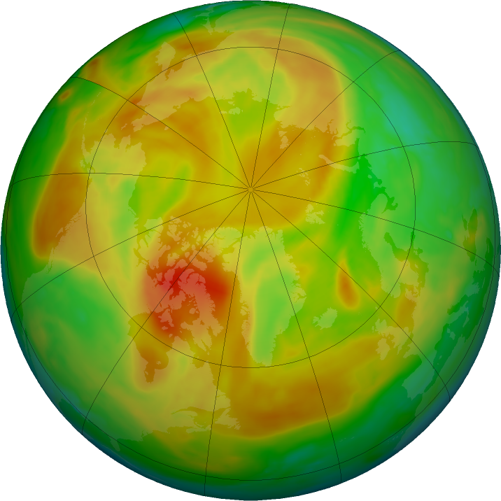 Arctic ozone map for 17 May 2021